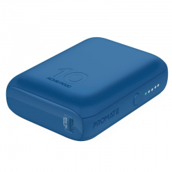 Promate Ultra-Compact Power Bank With 22W PD & Quick Charge 3.0 Blue